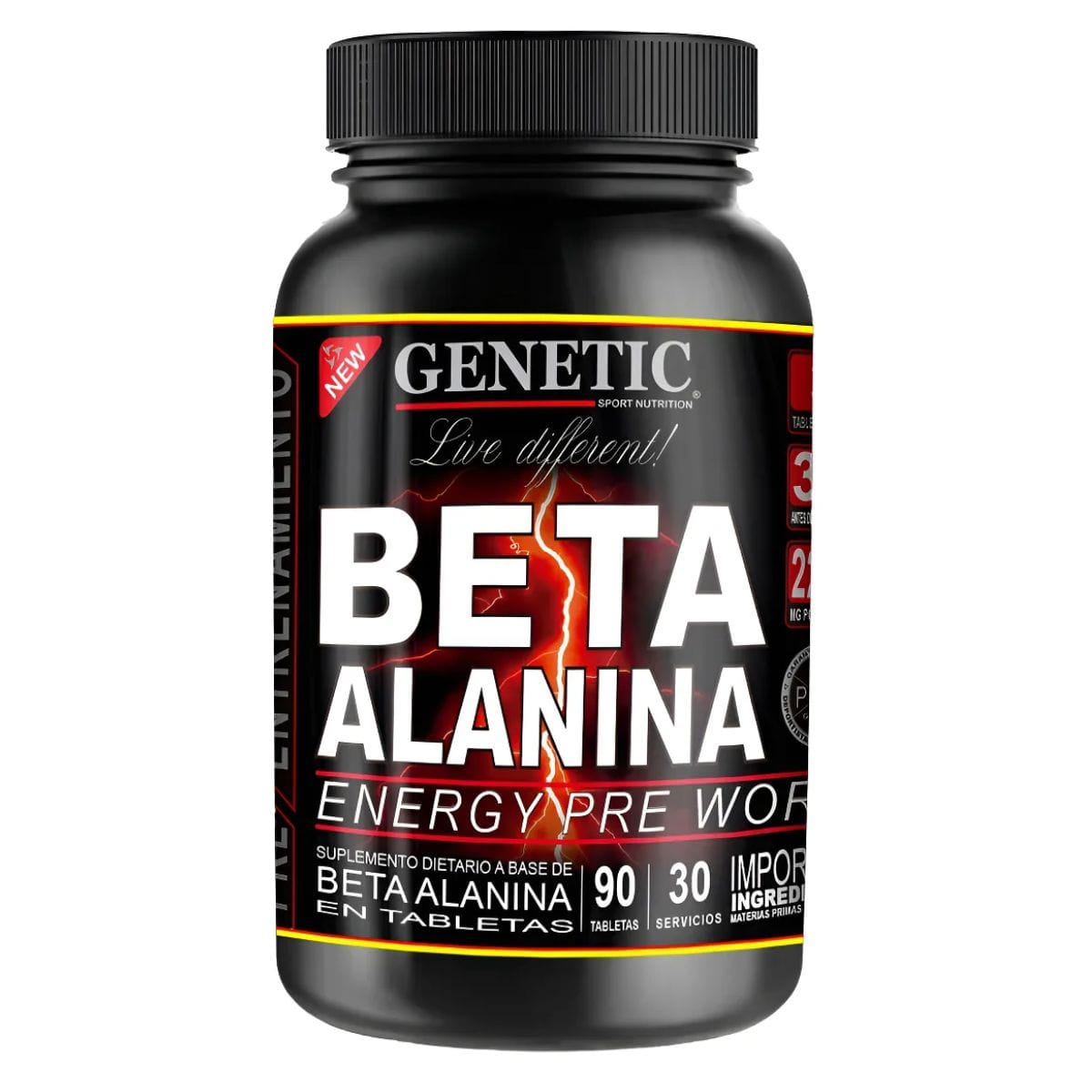 Beta Alanina x 90 tabletas – 30 servicios – Genetic.com.ar