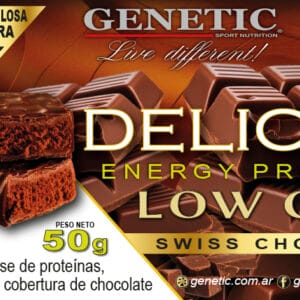 Barra Proteica Low Carb Genetic - Sabor Chocolate